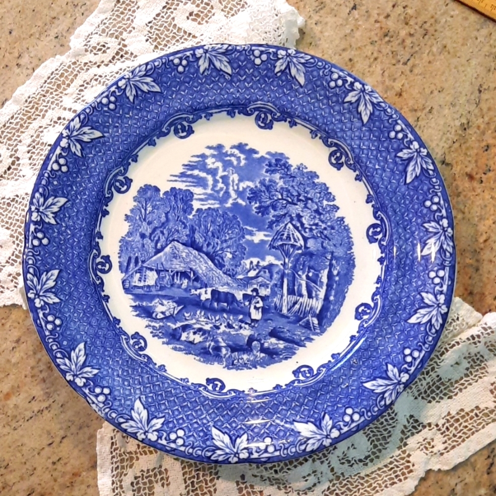 Geo Jones & sons blue transfer print